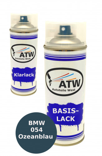 Autolack für BMW 054 Ozeanblau +400ml Klarlack Set